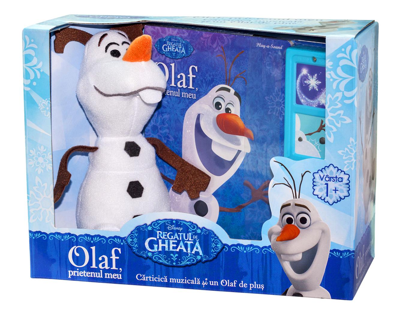 Regatul de gheata Olaf prietenul meu Carticica muzicala si un Olaf de plus - coperta