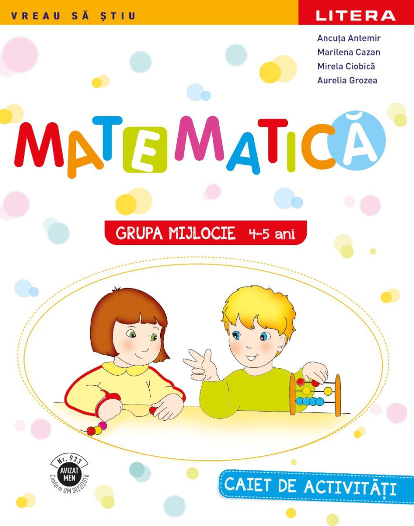 Matematica Caiet de activitati Grupa mijlocie 4 5 ani - coperta