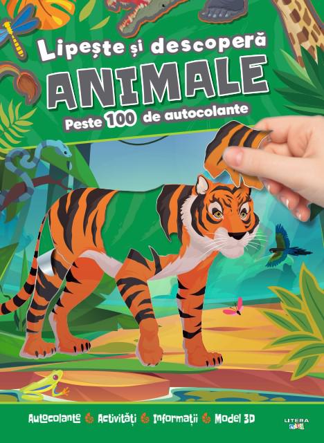 Lipeste si descopera Animale Peste 100 de autocolante - coperta