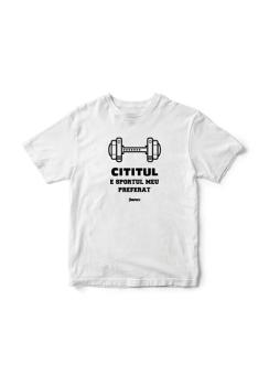 Tricou Cititul e sportul meu preferat - coperta