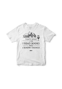 Tricou I Read Books and I Know Things - coperta