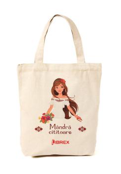 Sacosa eco bumbac Mandra cititoare - coperta