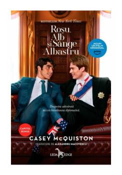 Rosu alb si sange albastru Hardcover tie in - coperta