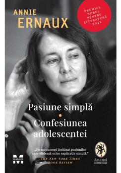 Pasiune simpla Confesiunea adolescentei Premiul Nobel 2022 - coperta