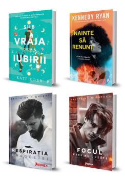 Pachet Sub vraja iubirii Inainte sa renunt Focul care ne uneste Respiratia dragostei Set 4 carti - coperta