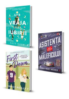Pachet Sub vraja iubirii First Down Asistenta Maleficului Set 3 carti - coperta