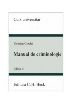 Manual de criminologie - coperta