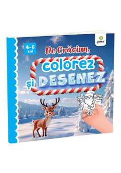 De Craciun colorez si desenez - coperta