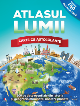 Atlasul lumii Carte cu autocolante - coperta