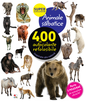 Animale salbatice 400 de autocolante refolosibile - coperta