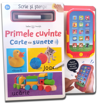 Scrie si sterge Primele cuvinte Carte cu sunete - coperta