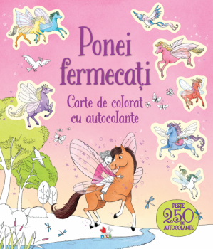 Ponei fermecati Carte de colorat cu autocolante - coperta