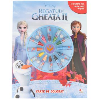 Disney Regatul de gheata II Carte de colorat contine 12 creioane cerate  - coperta