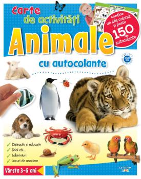 Animale Carte de activitati cu autocolante - coperta