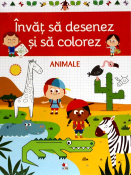Invat sa desenez si sa colorez Animale - coperta