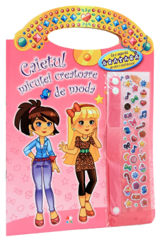 Caietul micutei creatoare de moda Accesorii machiaj coafuri Roz - coperta