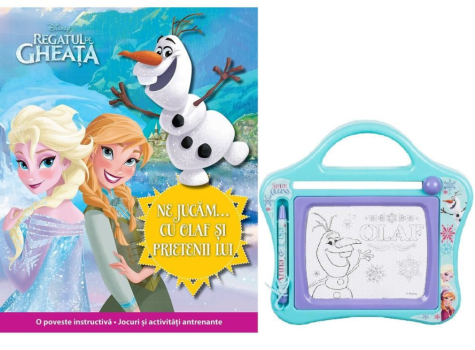 Set carte Regatul de gheata Ne jucam cu Olaf si prietenii lui jucarie Frozen Small Magnetic Scribbler  - coperta