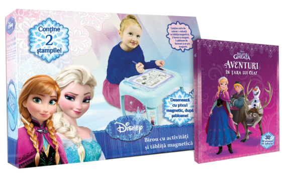 Set Birou Tablita magnetica Carte Regatul de gheata Aventuri in tara lui Olaf - coperta