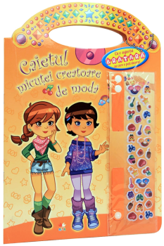 Caietul micutei creatoare de moda La cumparaturi Portocaliu - coperta