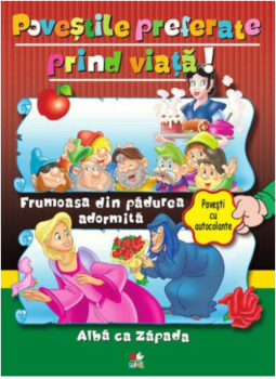 Frumoasa din padurea adormita Alba ca Zapada Povesti cu autocolante - coperta