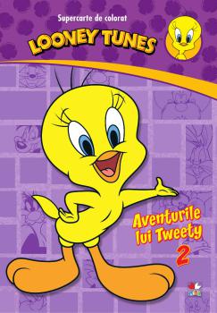 Looney Tunes Aventurile lui Tweety vol 2 Supercarte de colorat - coperta
