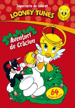 Looney Tunes Aventuri de Craciun Supercarte de colorat - coperta