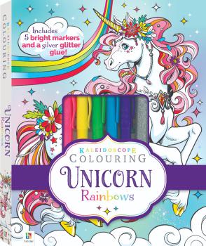 Kaleidoscope Colouring Unicorn Rainbows - coperta