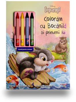 Disney Iepurasi Coloram cu Bocanila si prietenii lui contine 4 creioane cerate  - coperta