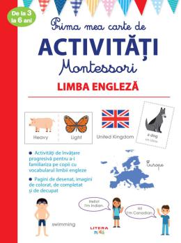 Prima mea carte de activitati Montessori Limba engleza - coperta