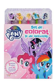 My Little Pony Set de colorat si de activitati contine 5 creioane si 5 radiere  - coperta