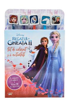 Regatul de gheata II Set de colorat si de activitati contine 5 creioane si 5 radiere  - coperta