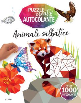 Animale salbatice Puzzle creativ din autocolante - coperta