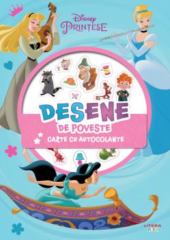 Disney Printese Desene de poveste Carte cu autocolante - coperta