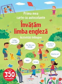Invatam limba engleza Prima mea carte cu autocolante - coperta