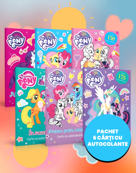 Pachet 6 carti cu autocolante My little pony - coperta