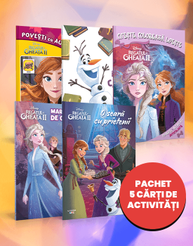 Pachet 5 carti de activitati cu personajele din Regatul de gheata - coperta