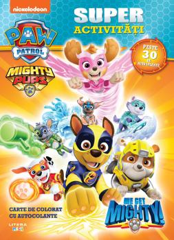 Patrula Catelusilor Superactivitati Carte de colorat cu autocolante - coperta