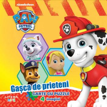 Patrula Catelusilor Gasca de prieteni Carte cu puzzle - coperta