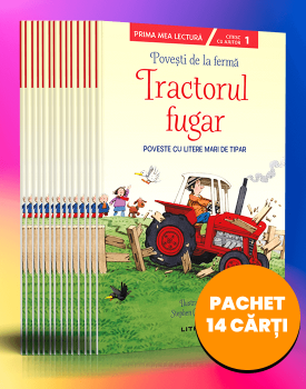 Pachet Carte cu majuscule Povesti de la ferma Prima mea lectura Nivelul 1 - coperta