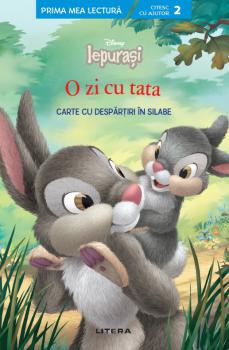 Disney Iepurasi O zi cu tata Carte cu despartiri in silabe Nivelul 2  - coperta