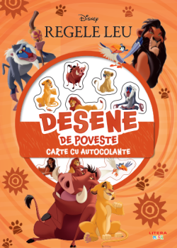 Disney Regele leu Desene de poveste Carte cu autocolante - coperta
