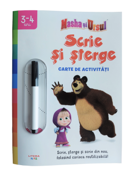 Masha si Ursul Scrie si sterge Carte de activitati - coperta