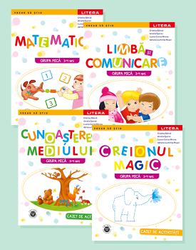 Caiete de activitati Grupa mica 3 4 ani Pachet 4 carti - coperta