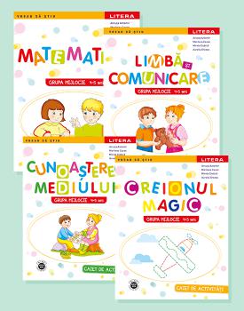 Caiete de activitati Grupa mijlocie 4 5 ani Pachet 4 carti - coperta