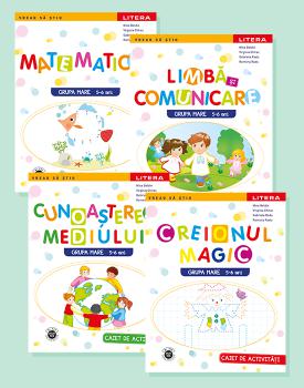 Caiete de activitati Grupa mare 5 6 ani Pachet 4 carti - coperta