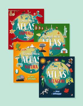 Pachet 4 carti Primul meu atlas - coperta