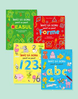 Invat sa scriu punct cu punct Pachet 4 carti - coperta