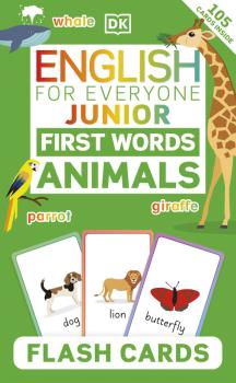 English for Everyone Junior First Words Animals Flash Cards - coperta