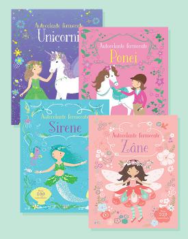 Pachet 4 carti Autocolante fermecate - coperta