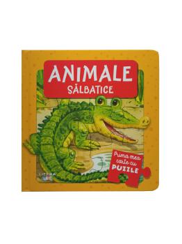 Prima mea carte cu puzzle Animale salbatice - coperta